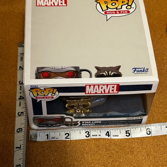 🆕 FUNKO POP! Mug & Pin Set ~ Marvel ~ Star-Lord & Rocket - Picture 13 of 13